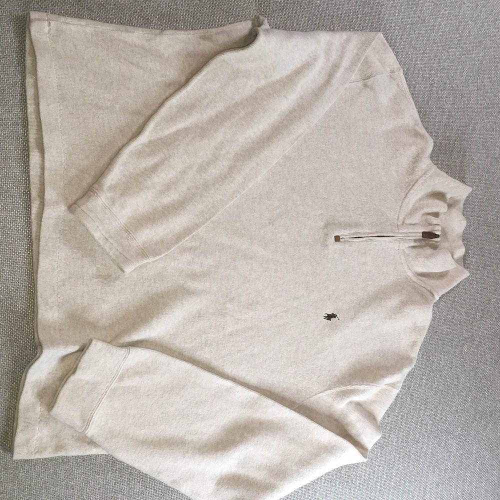 Polo by Ralph Lauren Beige Zip-Up Sweater XXL